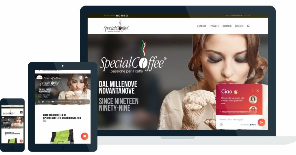 Live Chat SpecialCoffee website
