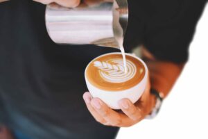 cappuccino con espresso - latte art